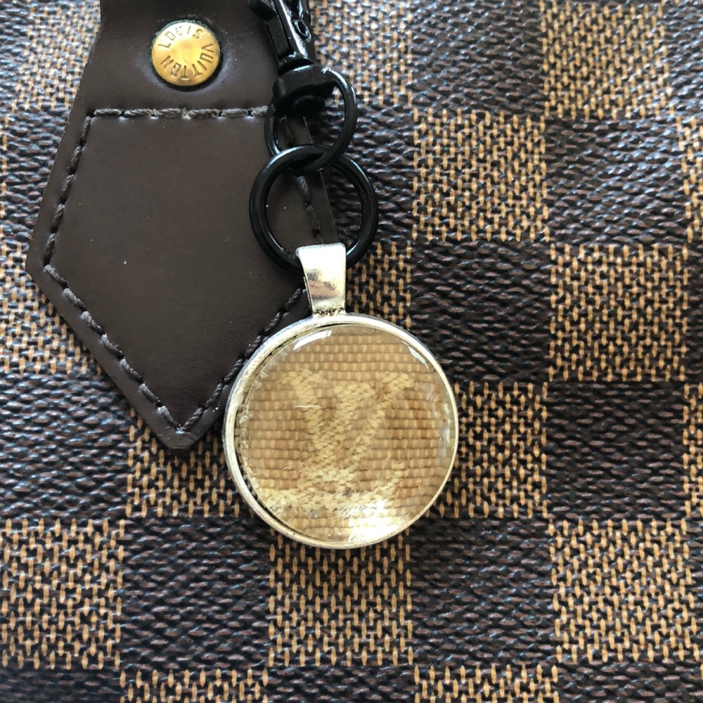 Handmade LV bag charm/ key chain